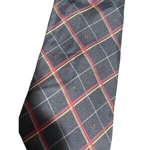 Vintage Robert Stewart Men's Blue and Red Necktie